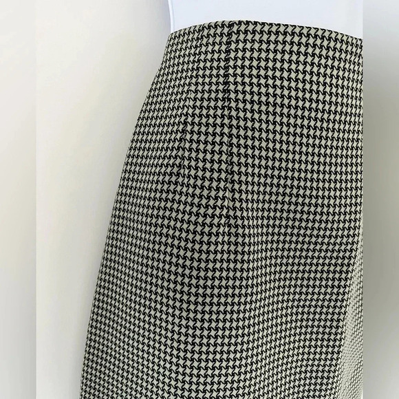 Evan Picone/Vintage 1980’s/Houndstooth/ Black&sage green/Pencil skirt/Size US 12 - Picture 6 of 16